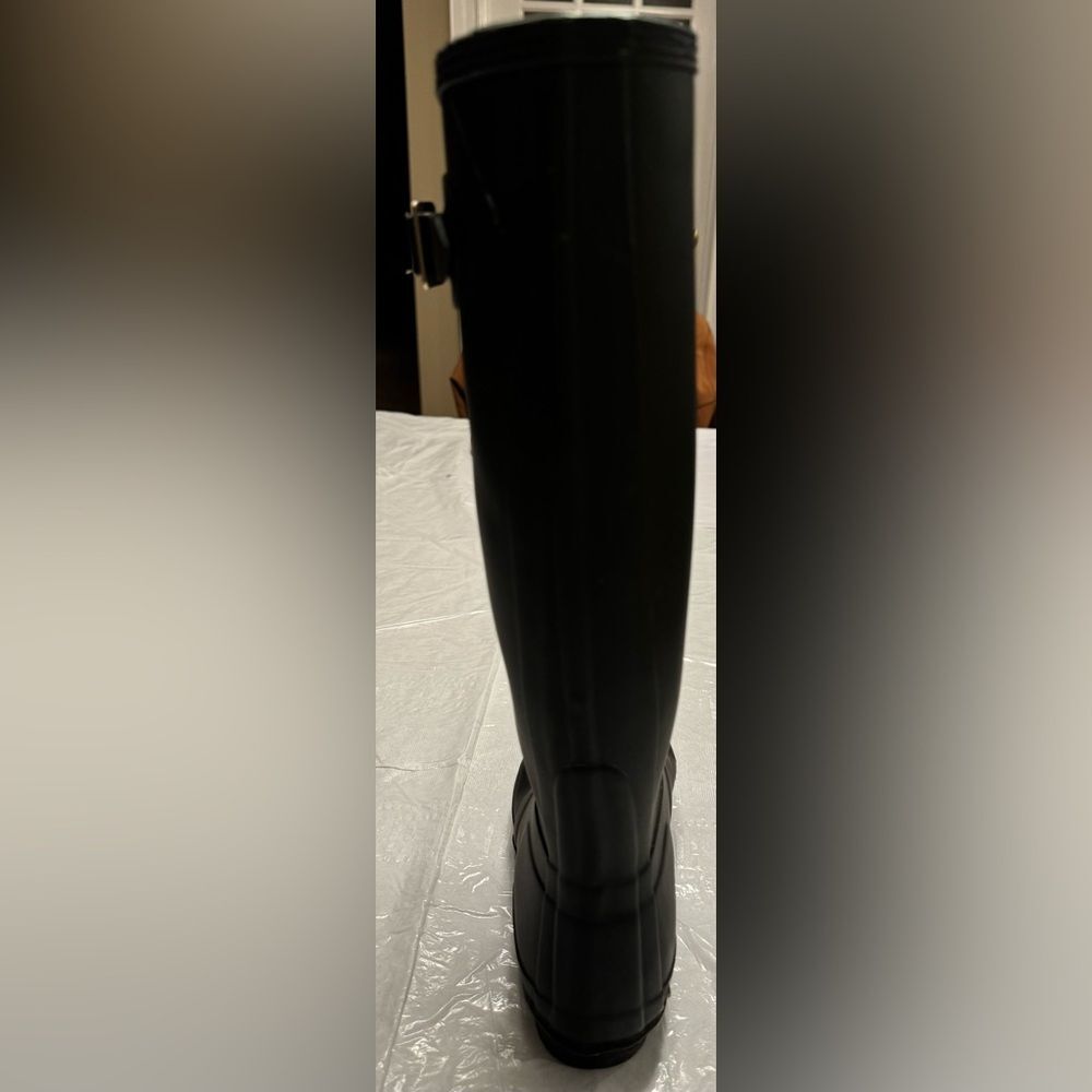 Hunter Women’s Original Tall Waterproof Solid Matte Black Size US 7 - Picture 3 of 14
